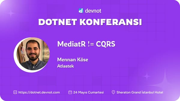 MediatR != CQRS Sunumum